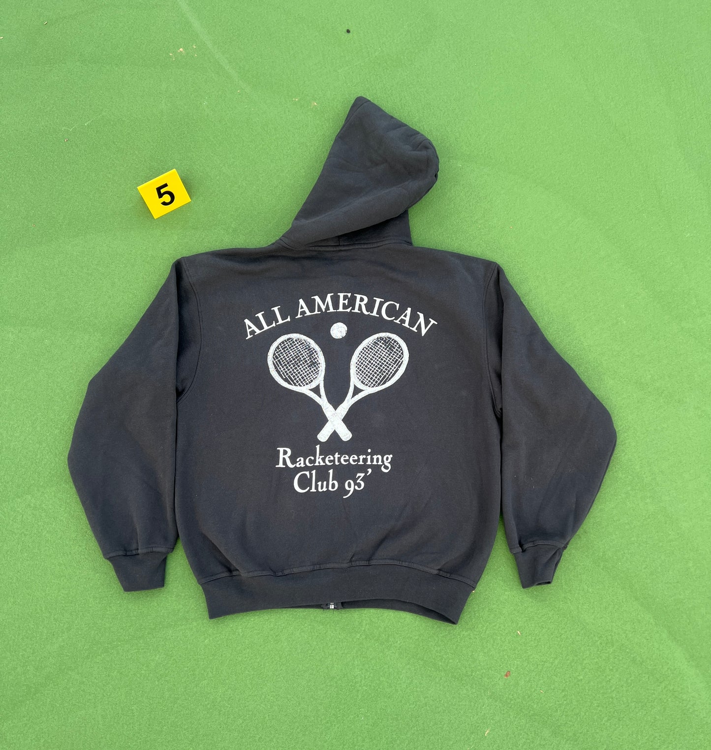 Racketeering Club Zip Up (Black & White)