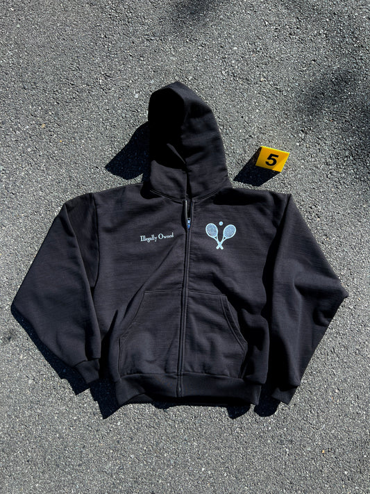 Racketeering Club Zip Up (Black & White)