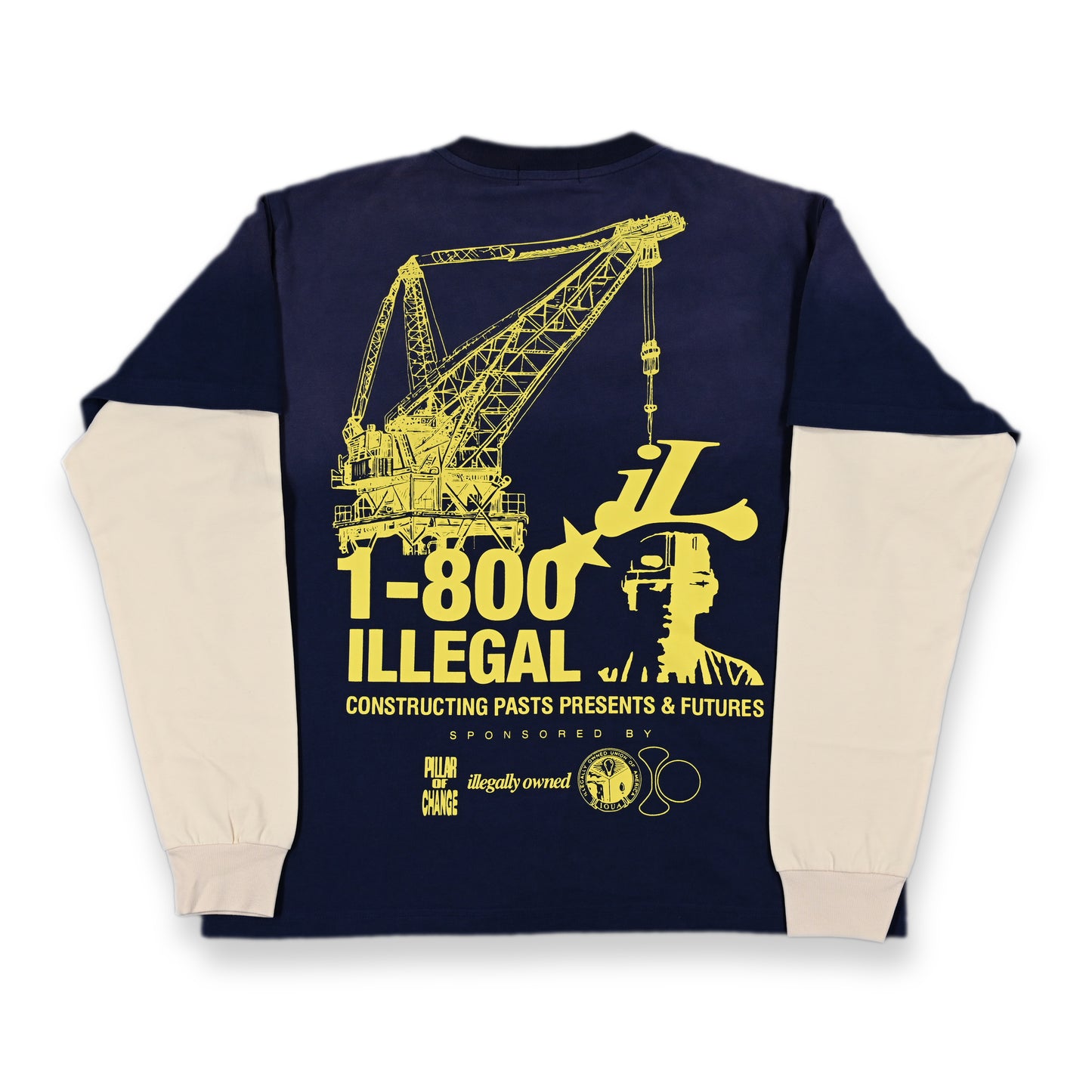 Labor Union Long Sleeve  (Vinatge Navy & Cream)